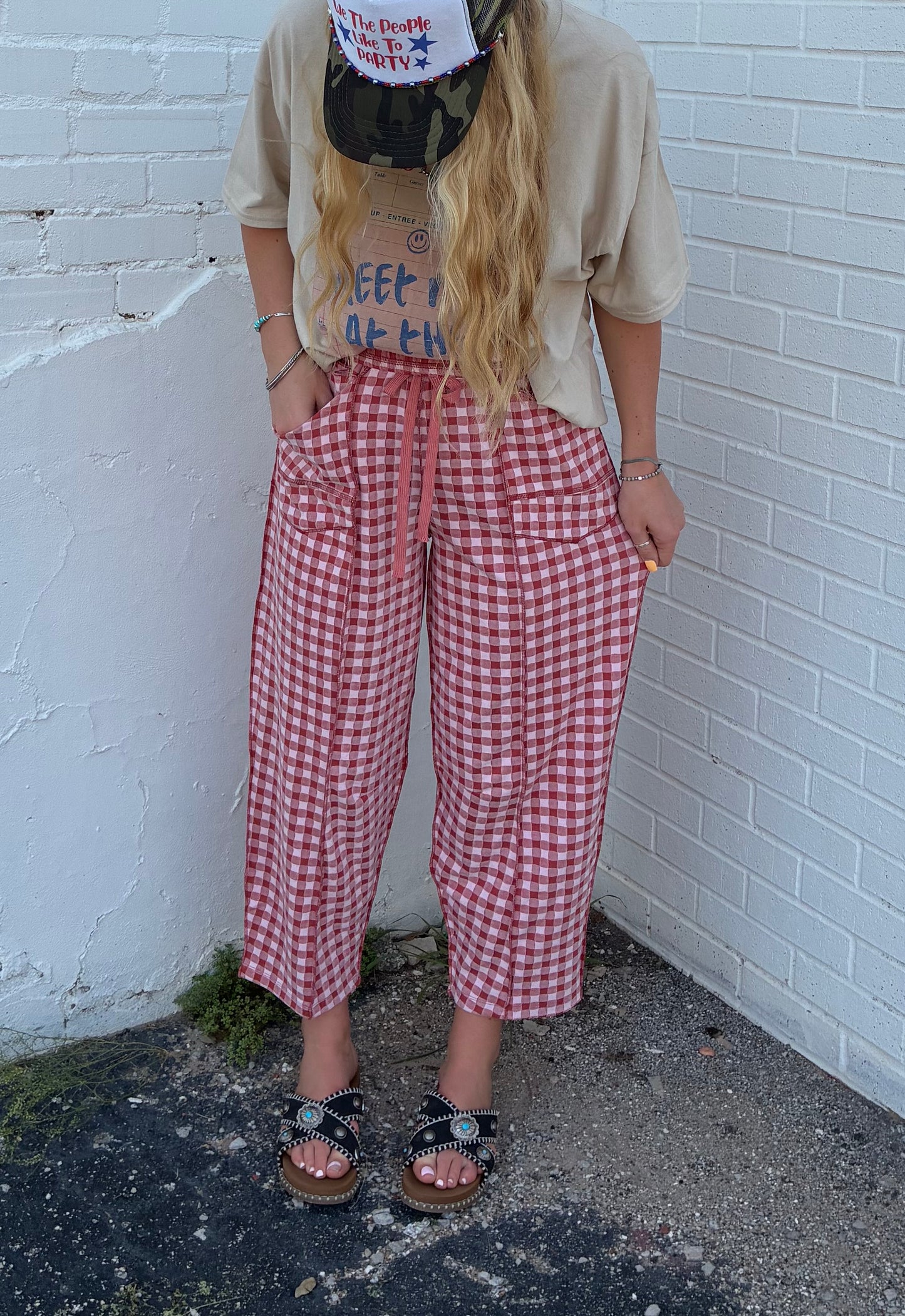 SOFT Check Barrel Pant