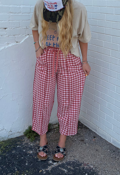 SOFT Check Barrel Pant
