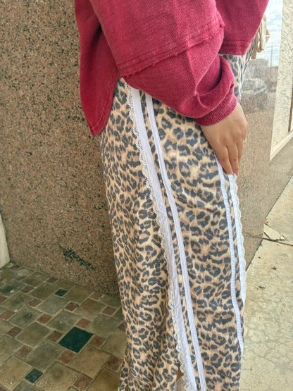 Tulip Leopard with Lace Pants