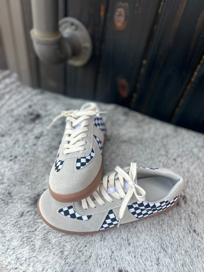 Black & White Checkered Shoes