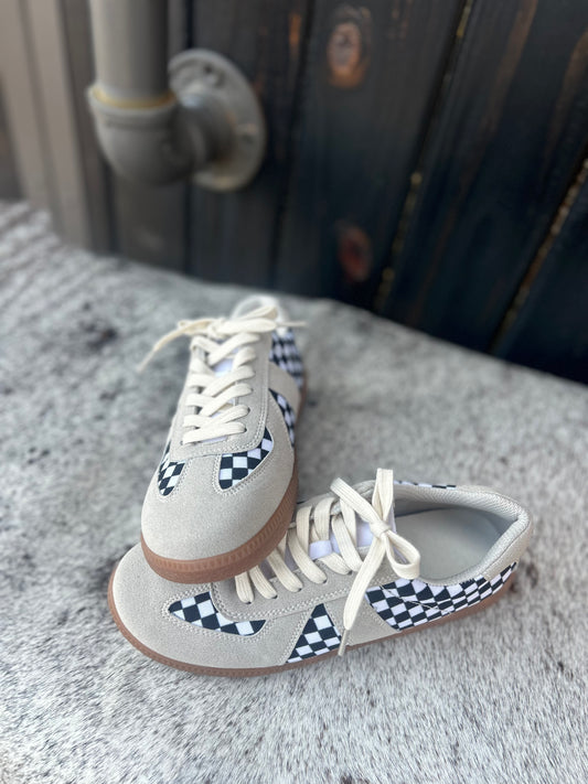 Black & White Checkered Shoes