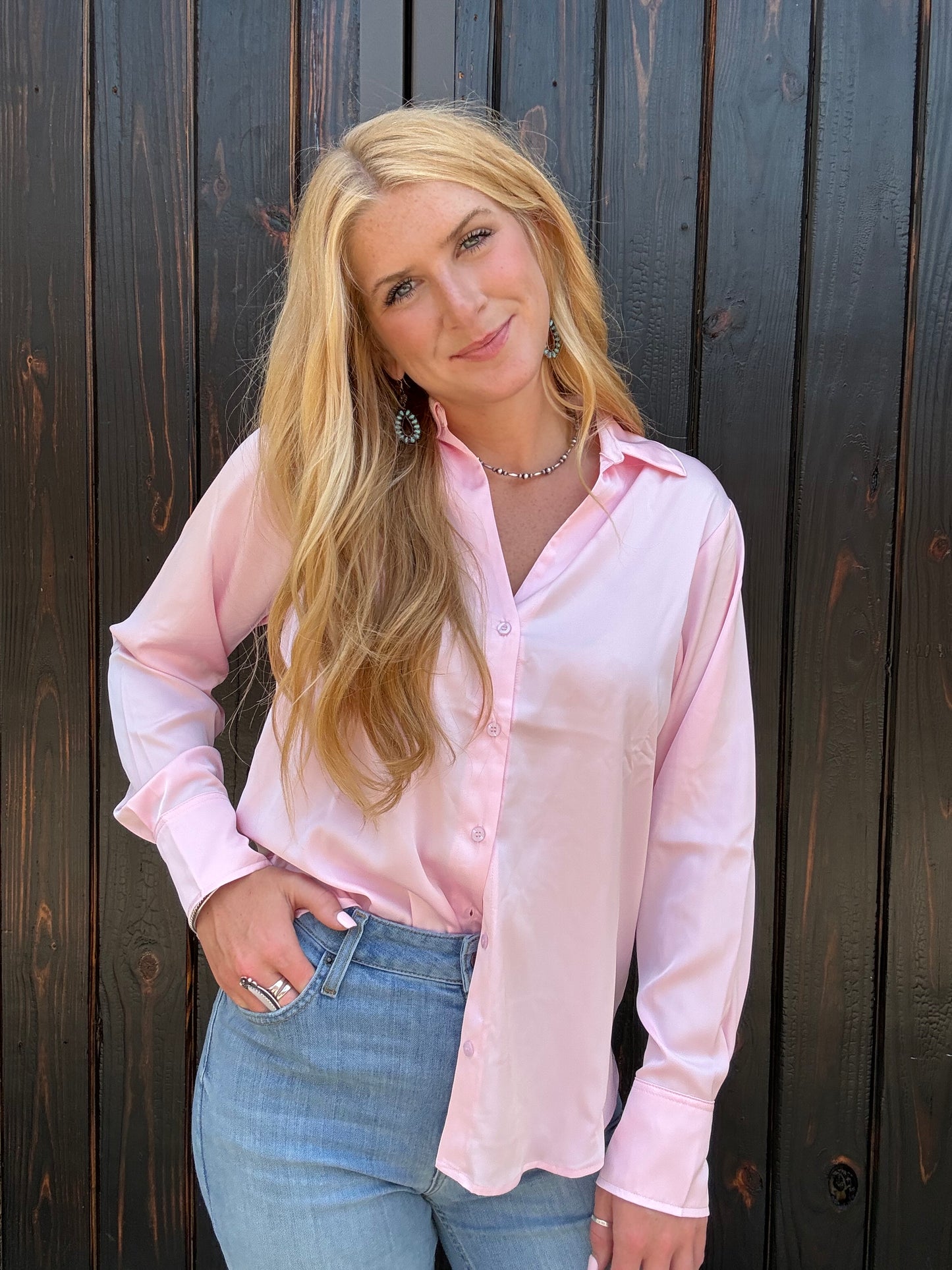 Silky Pink Blouse