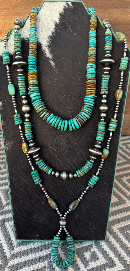 Necklace - 28-1/2” - 4mm/Torpedo Turquoise Teardrop