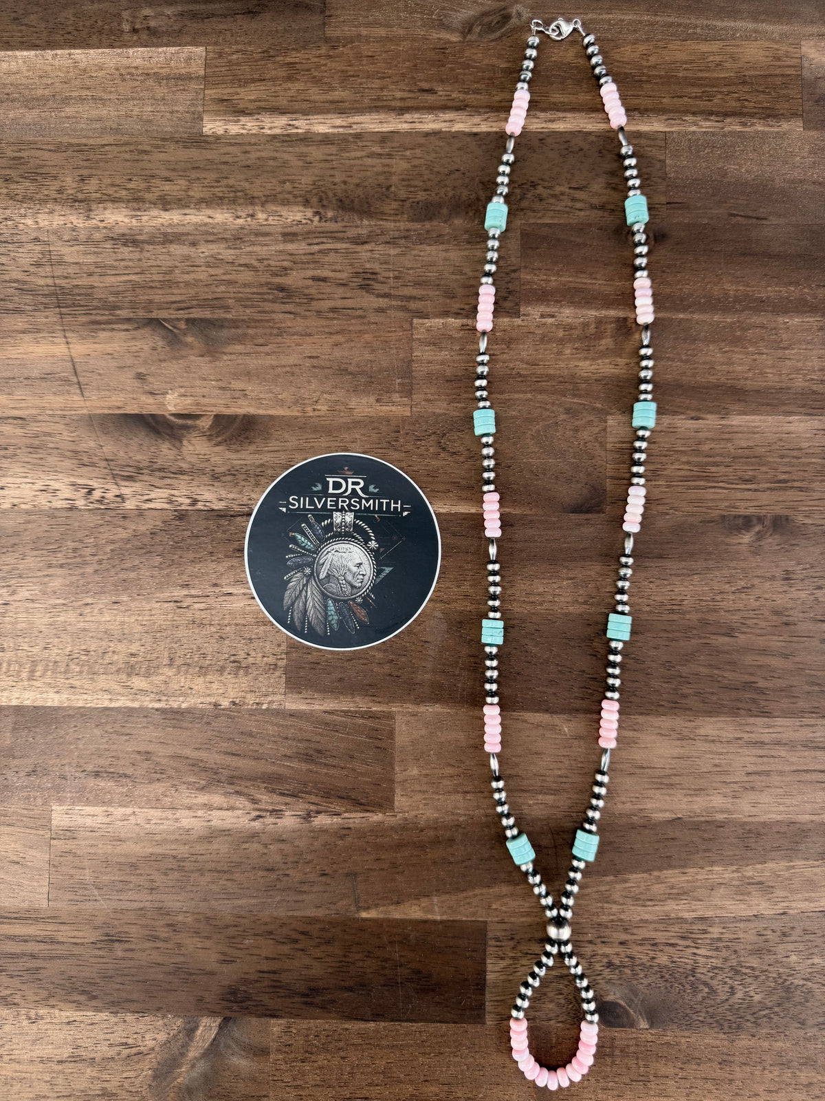 Necklace - 28” - 5mm - Torpedo - Turquoise & Pink Conch