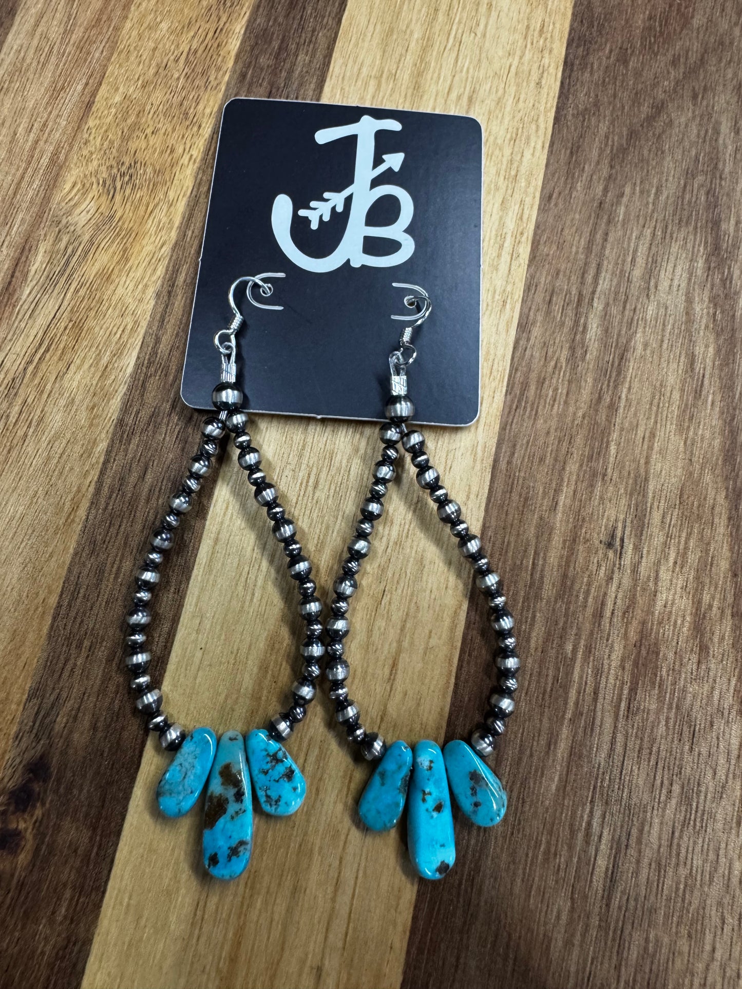Earrings - Turquoise Drop 3/4