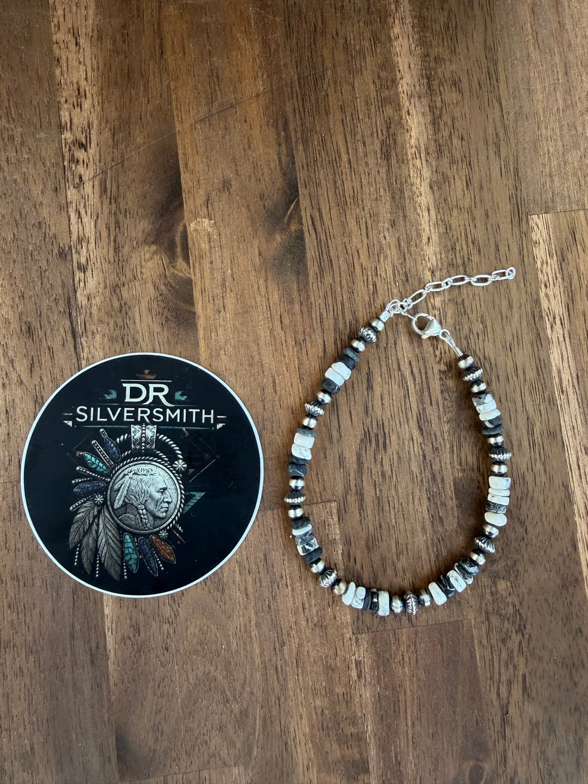 Anklet - 5mm - 7.5mm Rondell & White Buffalo