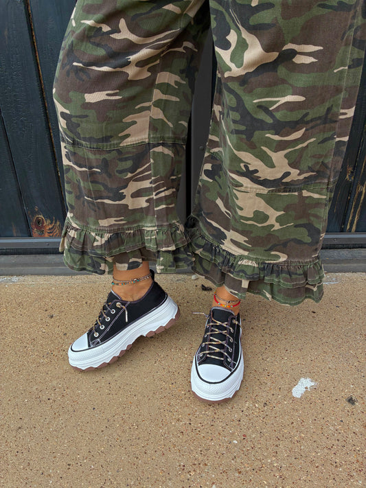 Black Piper Platform Sneakers
