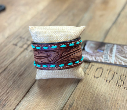 Tooled Leather Cuff