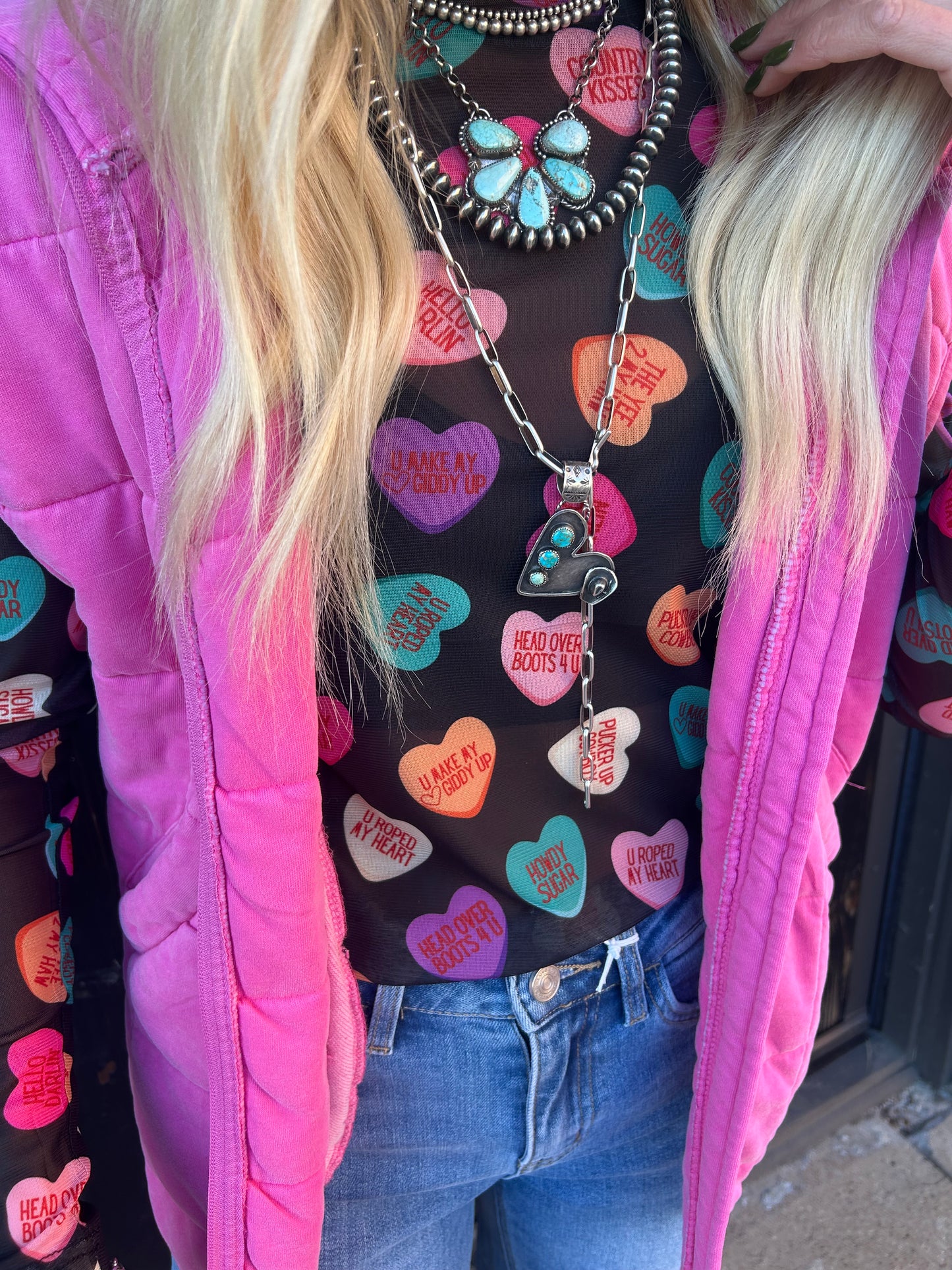 Sweet Heart Mesh Top