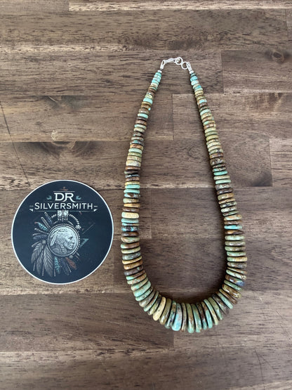 Necklace - 18” Gradual Green/Blue Turquoise