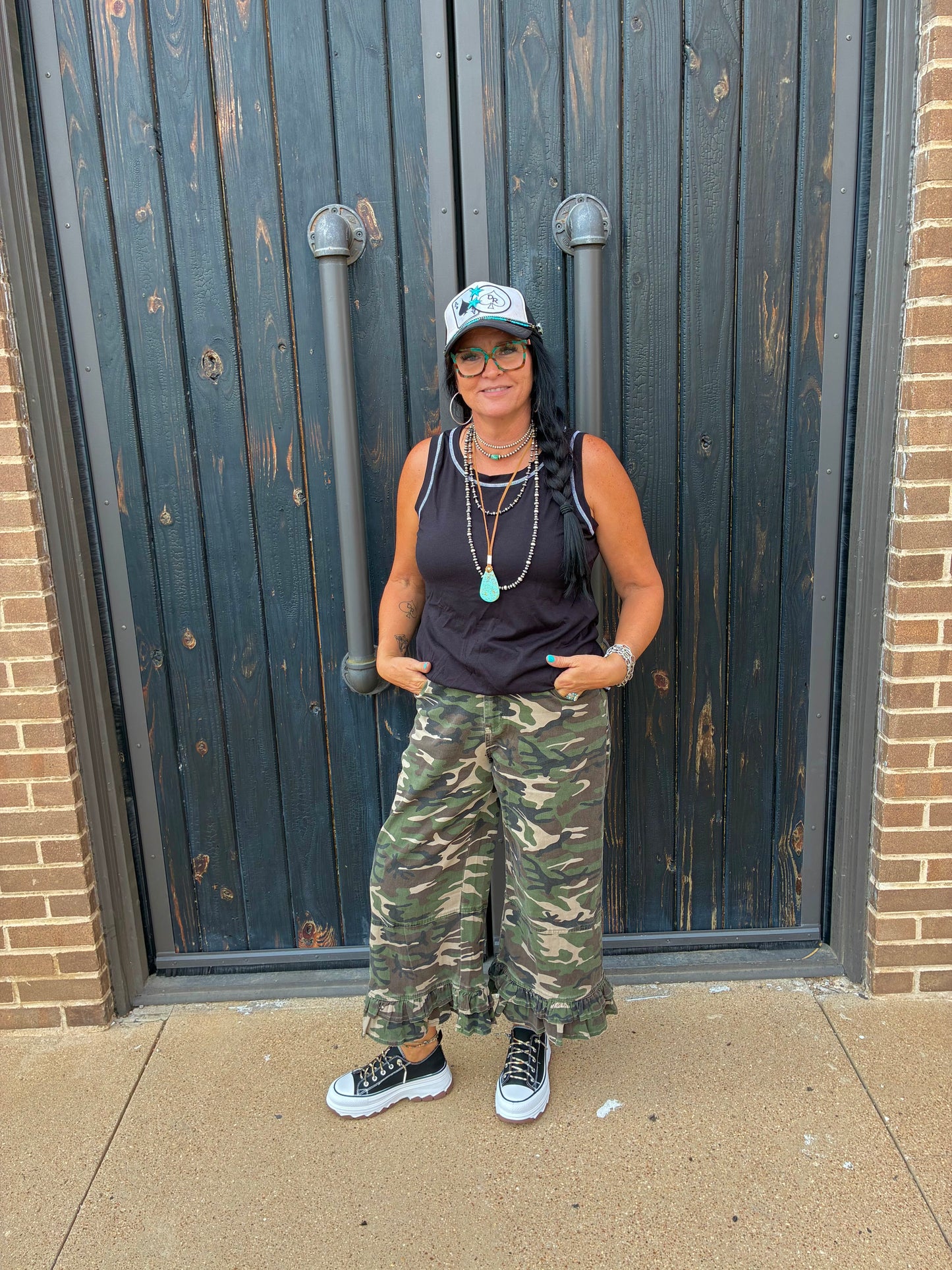 Black Piper Platform Sneakers