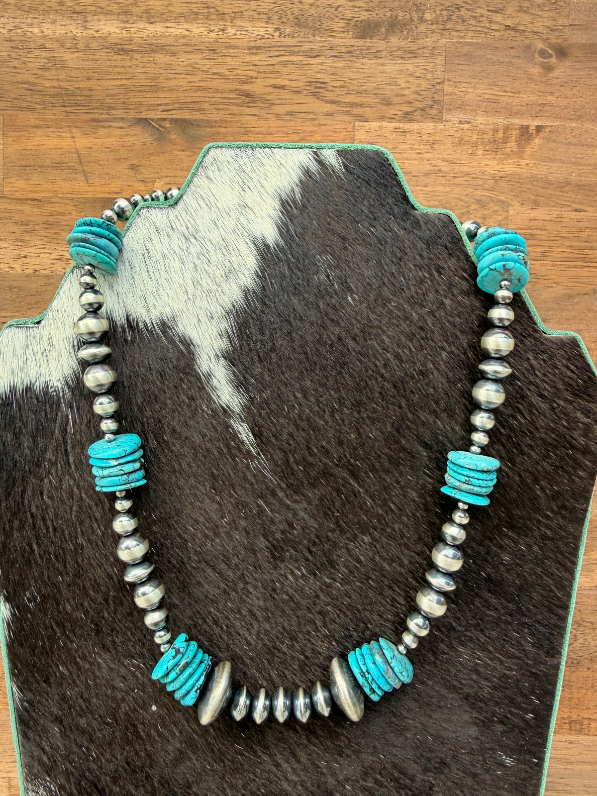 Necklace - 18” - 3/5/7/9mm & 8/19mm Rondell & Turquoise