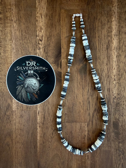 Necklace - 18” - 7.5mm Rondell - Torpedo & White Buffalo