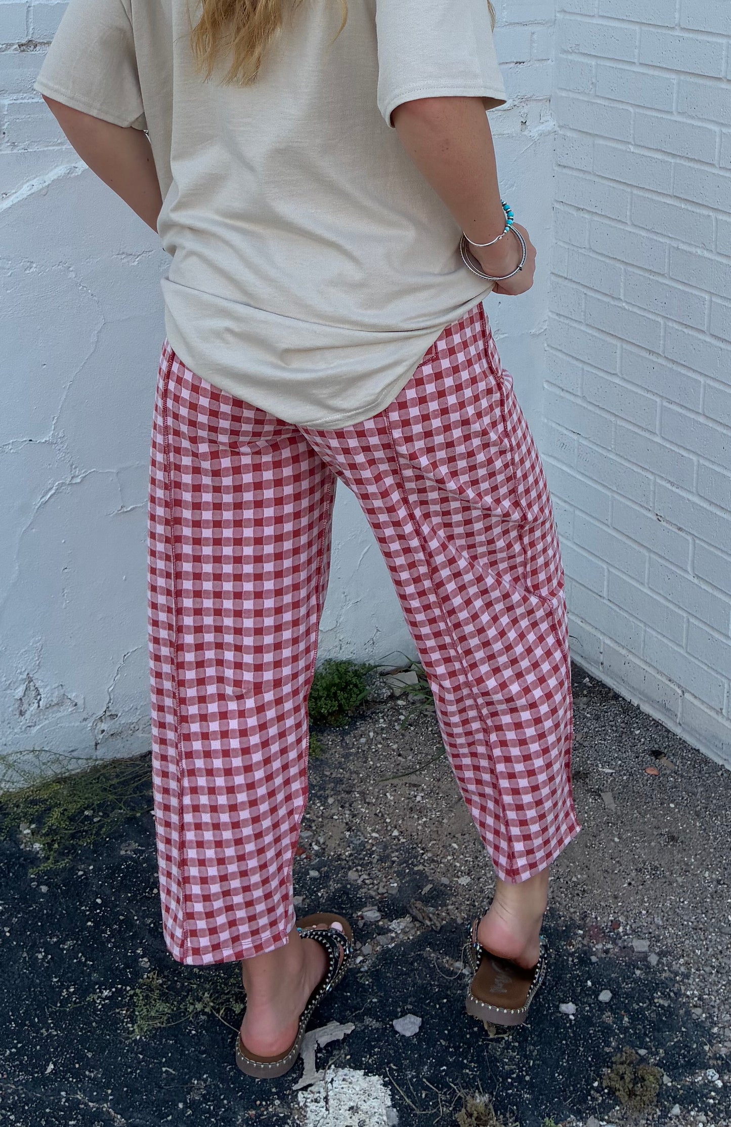 SOFT Check Barrel Pant