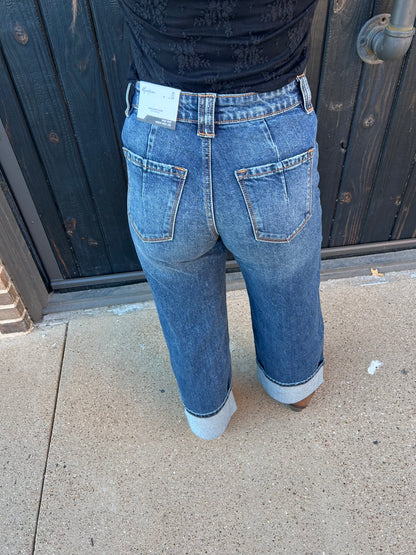 Ankle Wide Leg Jeans