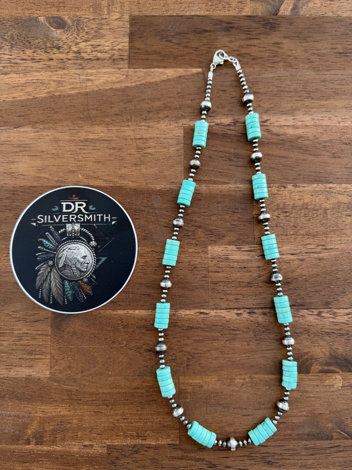 Necklace - 20” - 3/7mm & Turquoise