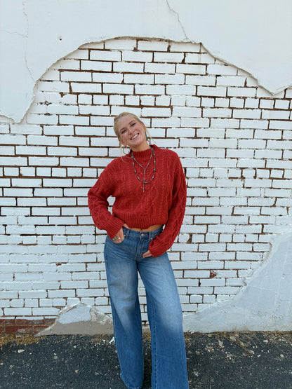 Cinnamon Cropped Sweater