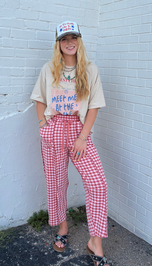 SOFT Check Barrel Pant