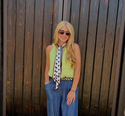 Twisted Top In Lime