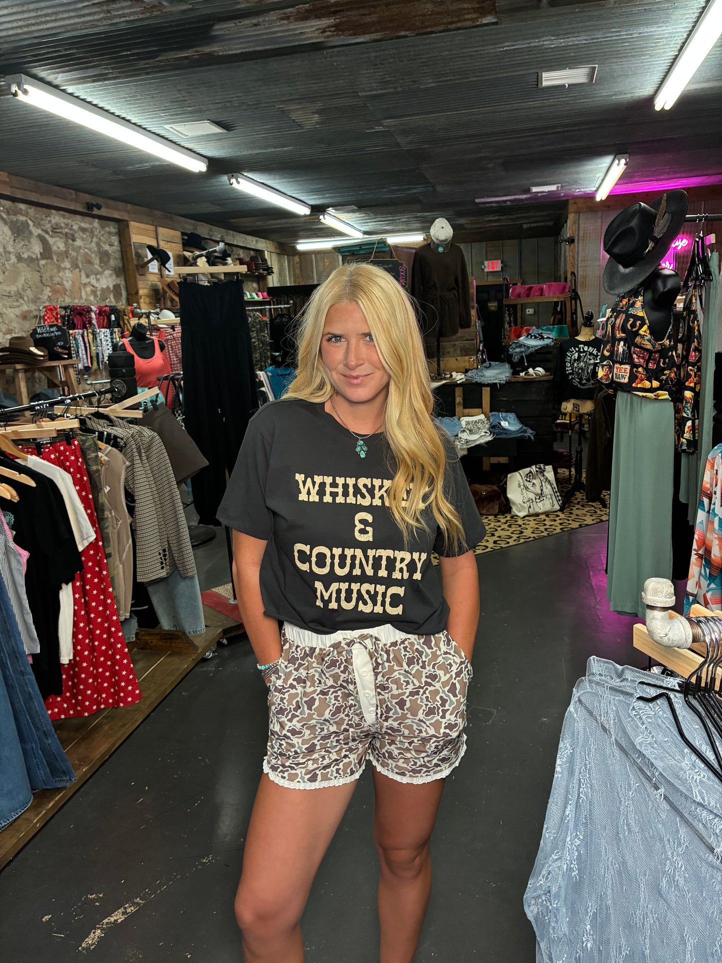 Whiskey and Country Music Crop Tee