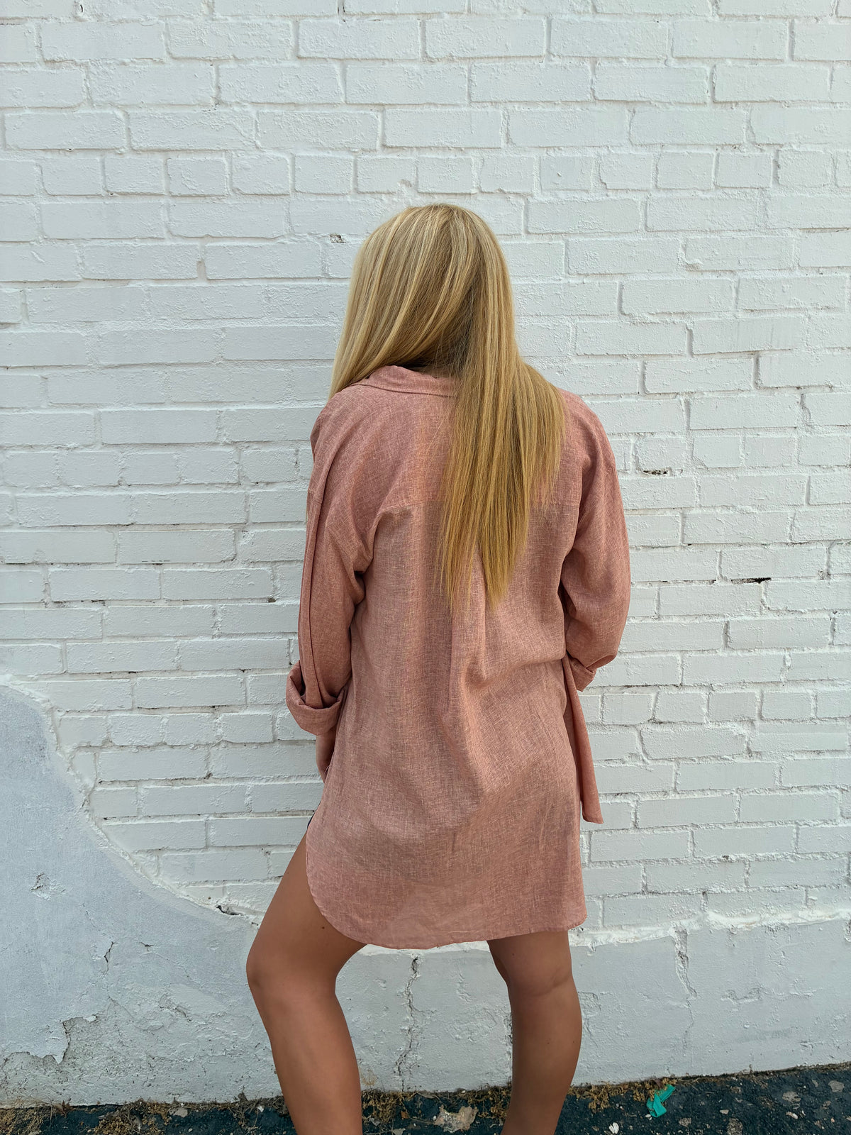 Pumpkin Oversized Button Down
