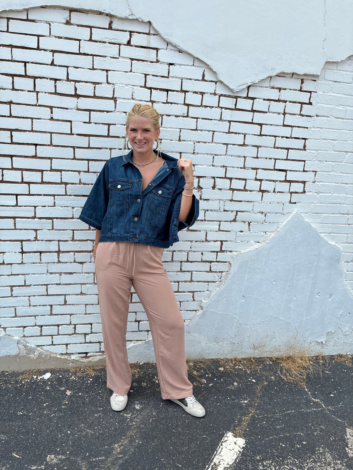 Flowy Cape Denim Poncho