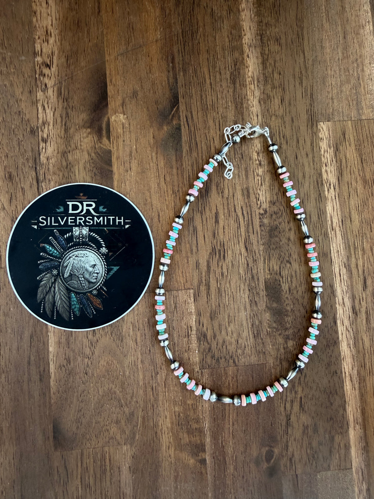 Choker - 5mm - Torpedo - Turquoise & Pink Conch