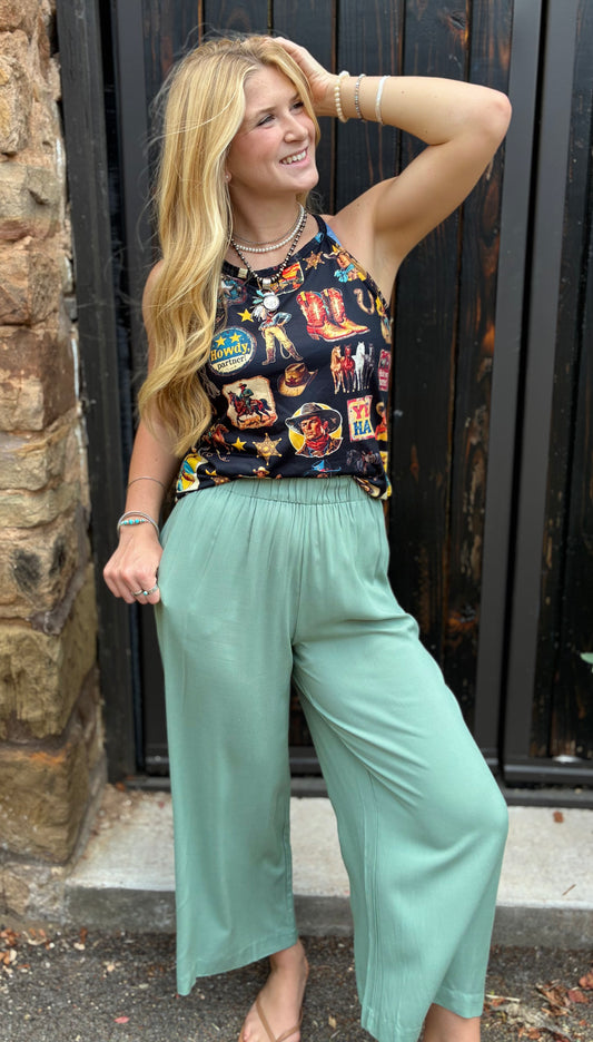 Cowboy Collage Tank