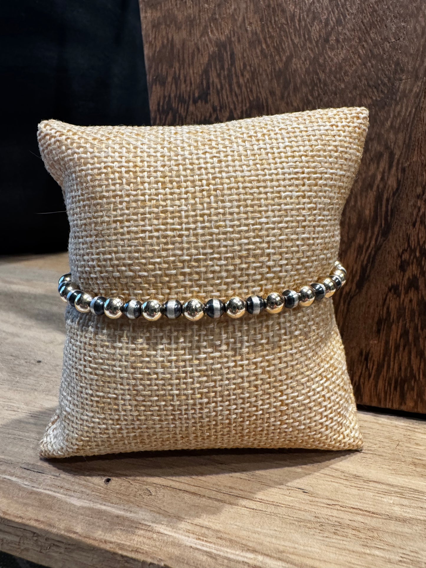 Bracelet - 5mm Gold/4mm Sterling Silver Pearls