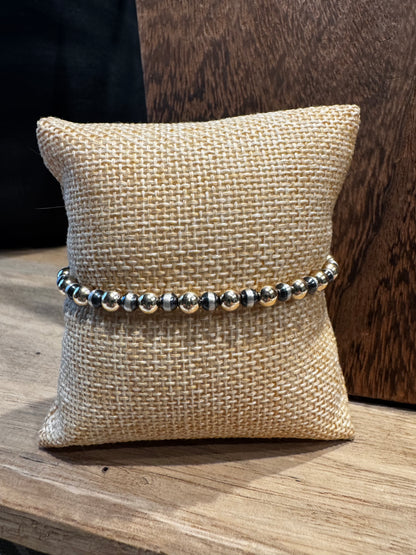 Bracelet - 5mm Gold/4mm Sterling Silver Pearls