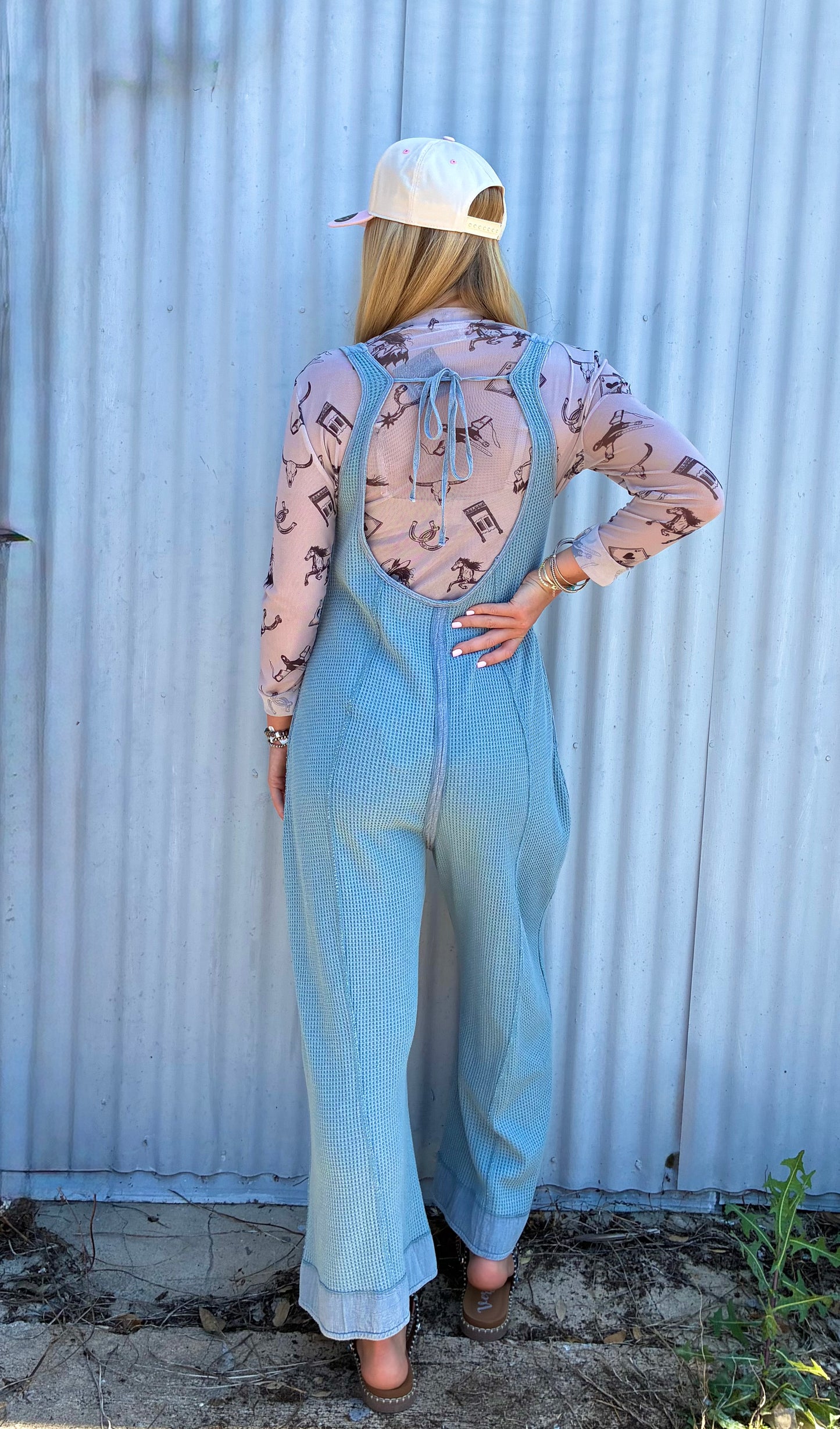 Cards and Horses Mesh Top
