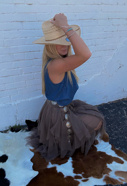 Sleeveless Denim Top