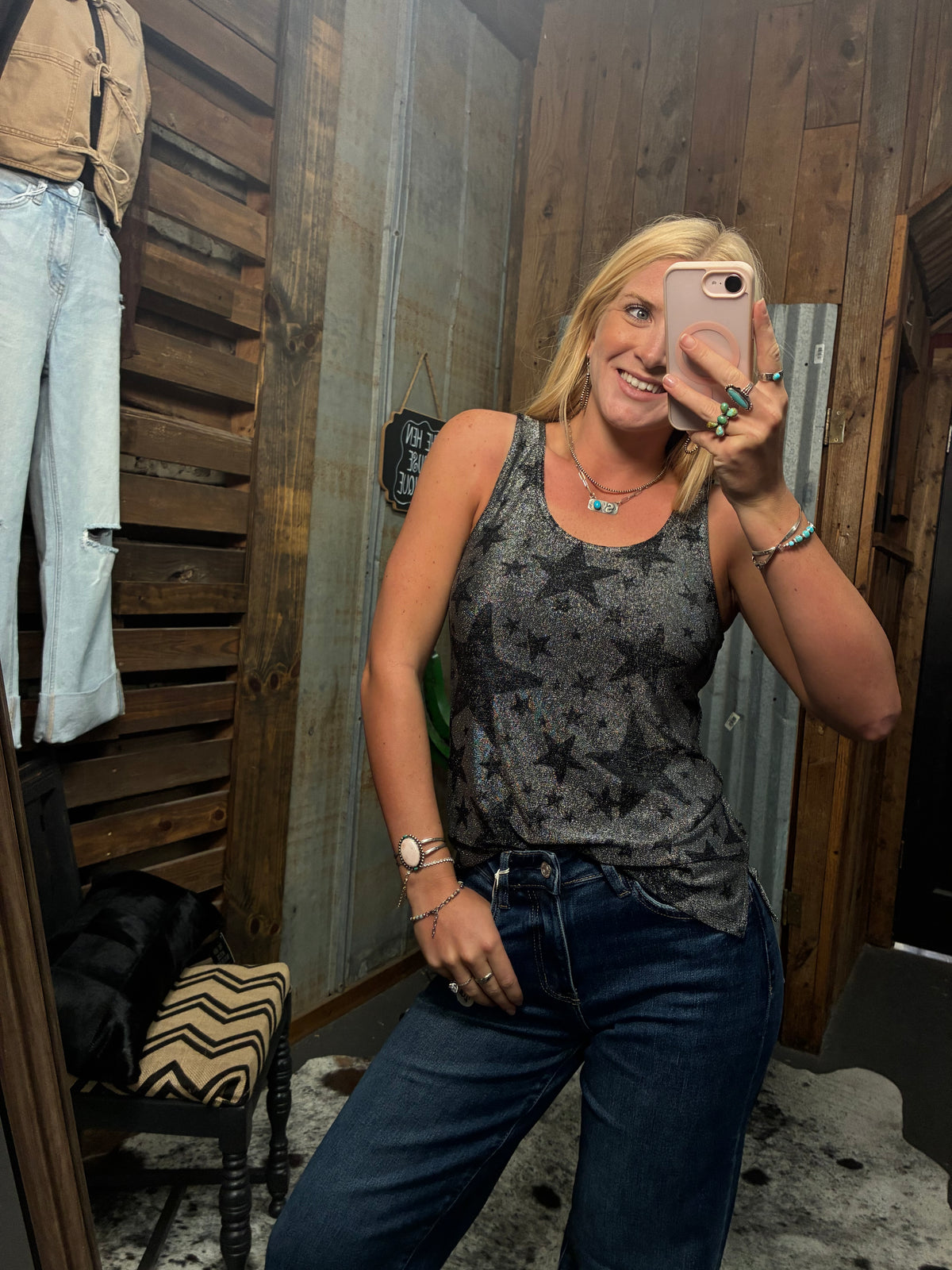 Star Print Tank