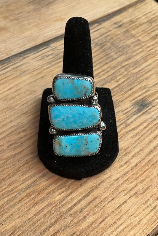 3 Stone Turquoise Ring