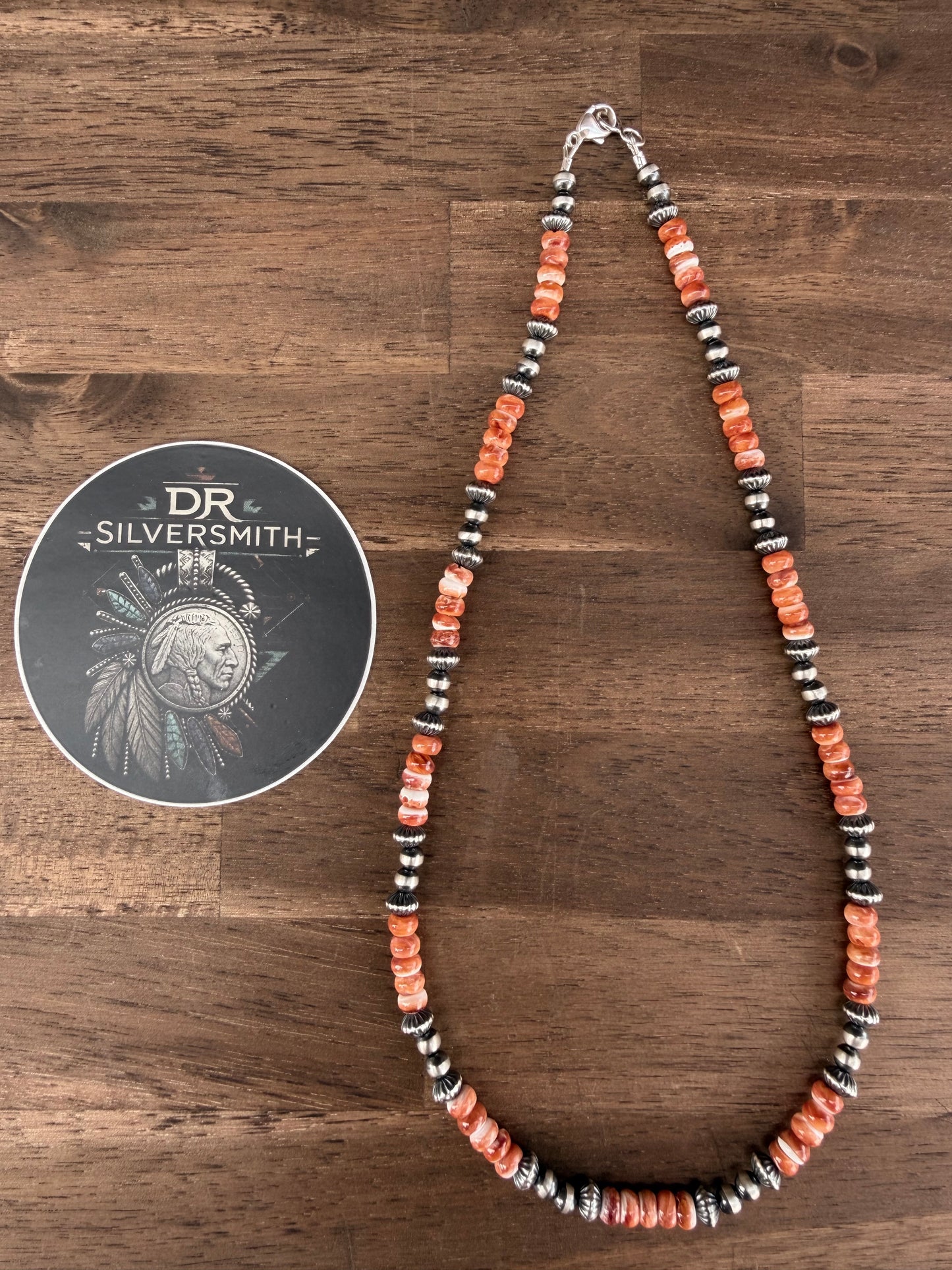 Necklace - 20” - 5mm - 7.5mm Rondell - Spiny Oyster