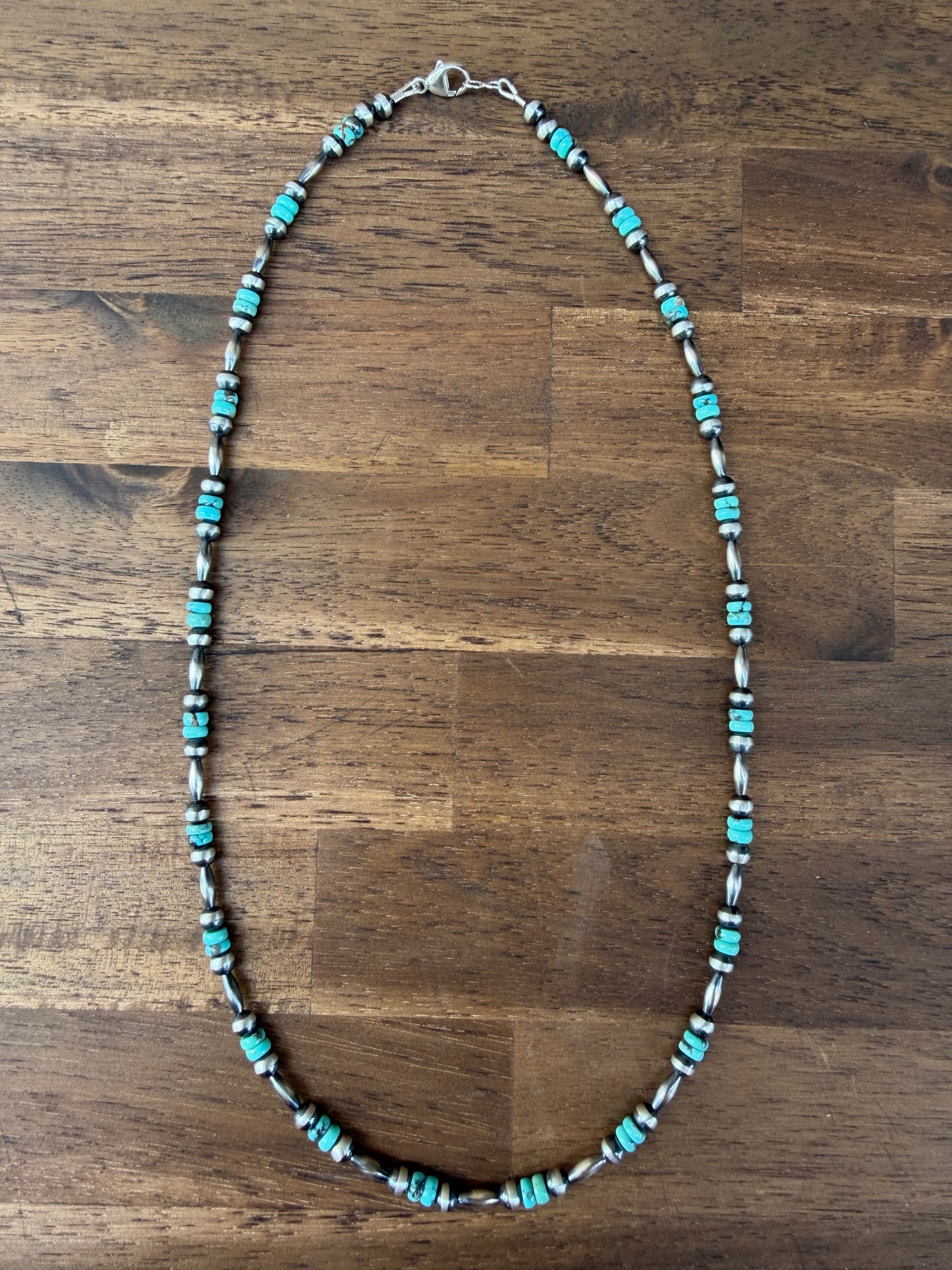 Necklace - 22” - 5mm - Turquoise - Torpedo