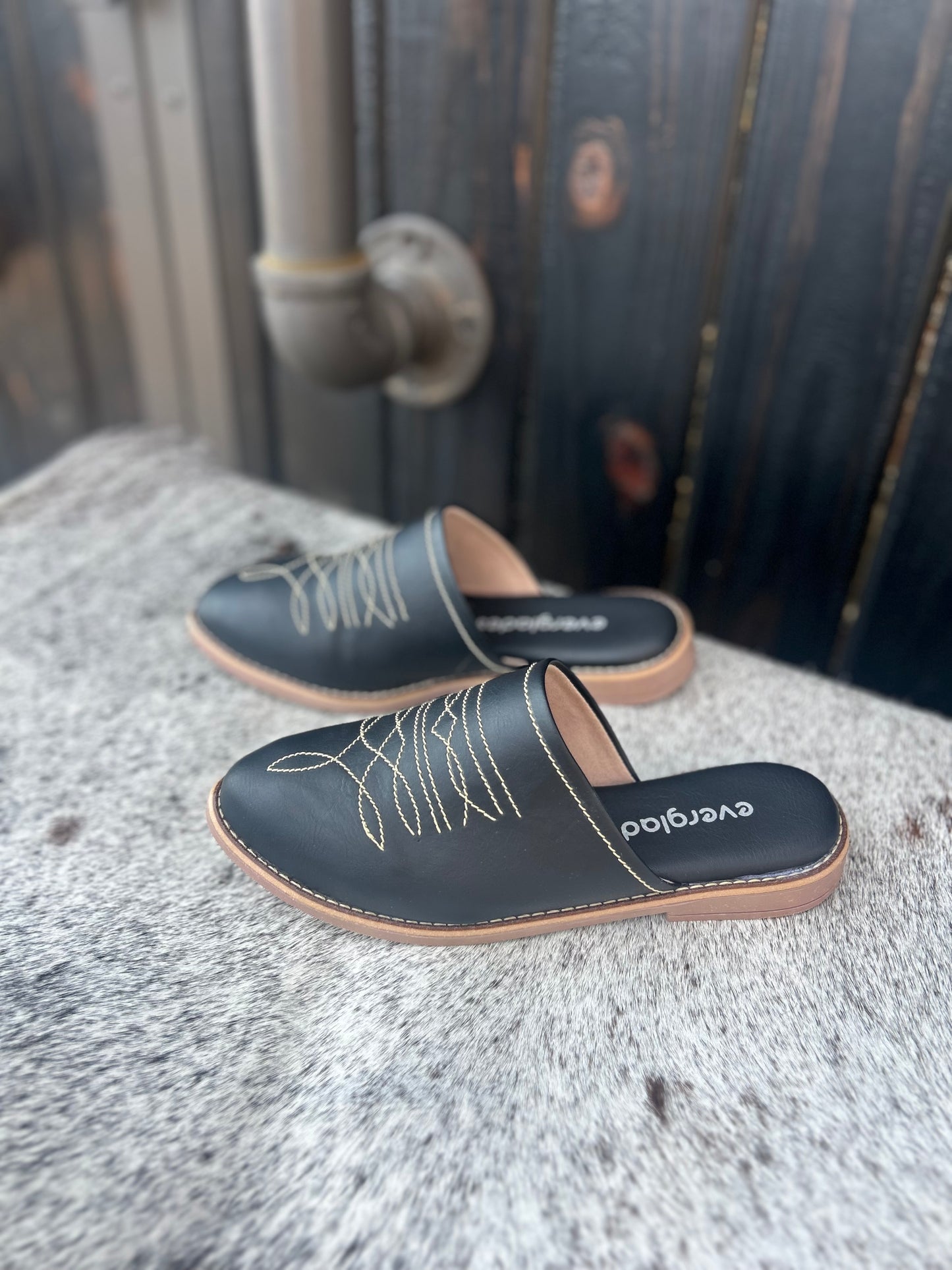 Boot Stitch Mule