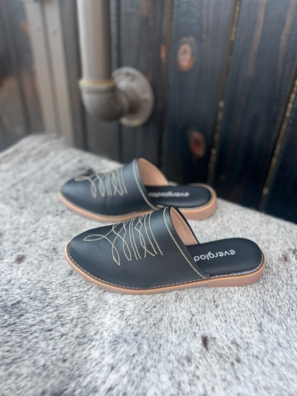 Boot Stitch Mule
