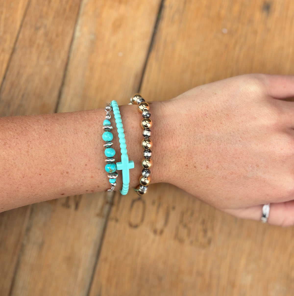 Bracelet - Mix Metal Stretch