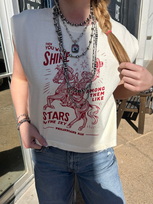 You Will Shine Boxy Sleeveless Tee