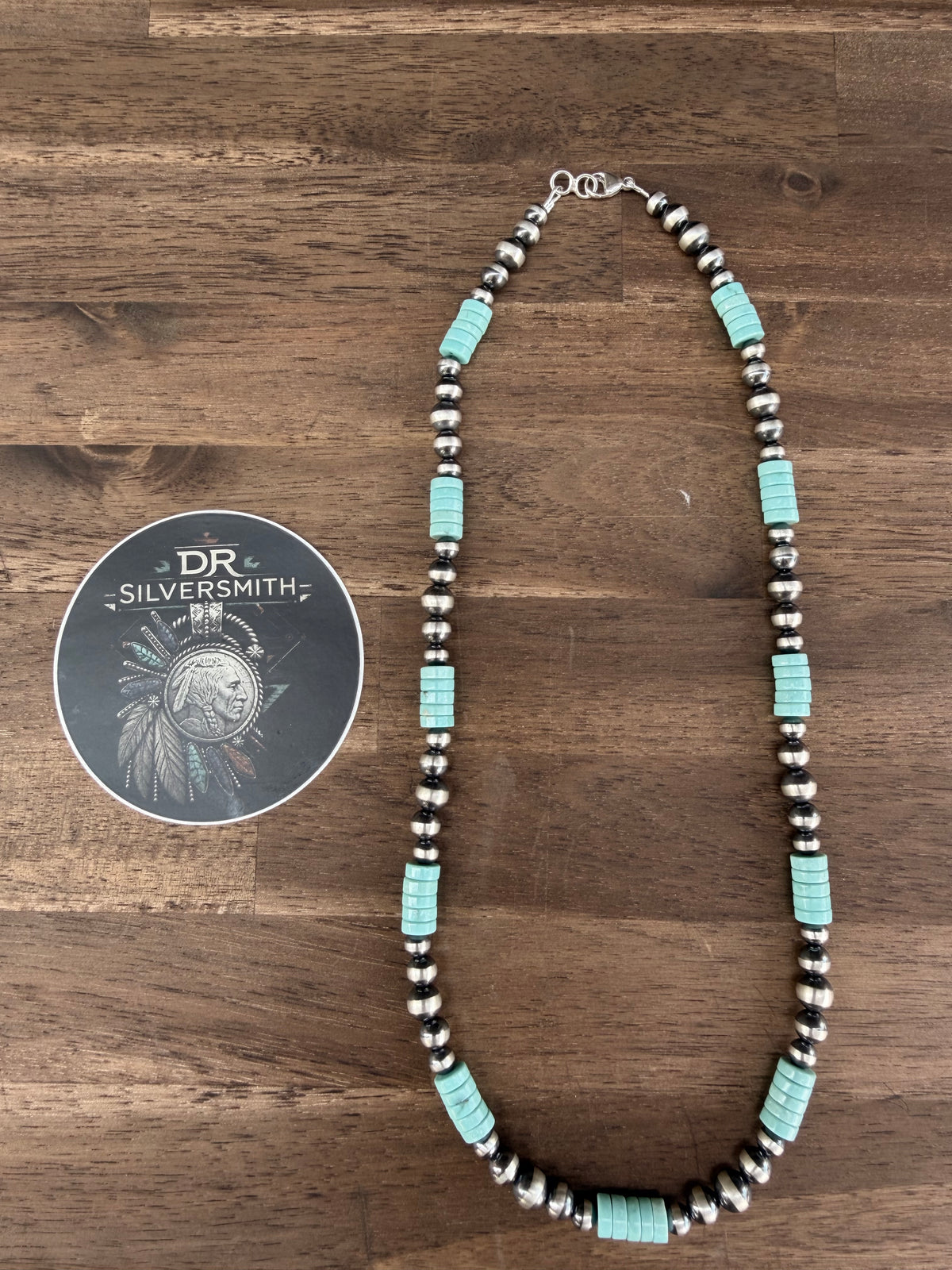 Necklace - 20” - 6/7/8mm & Turquoise