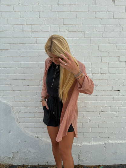 Pumpkin Oversized Button Down