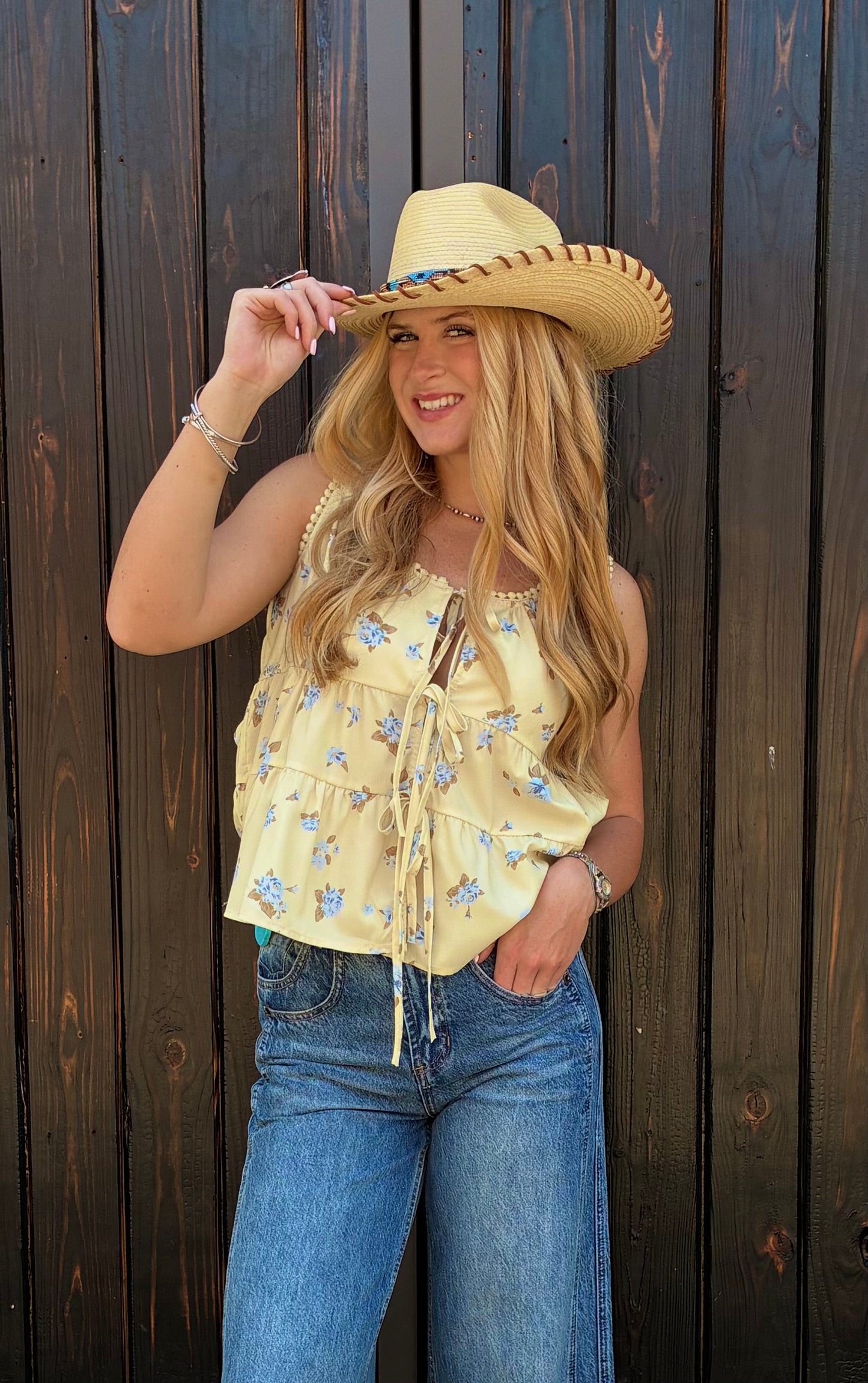 Hydrangea Bow Blouse