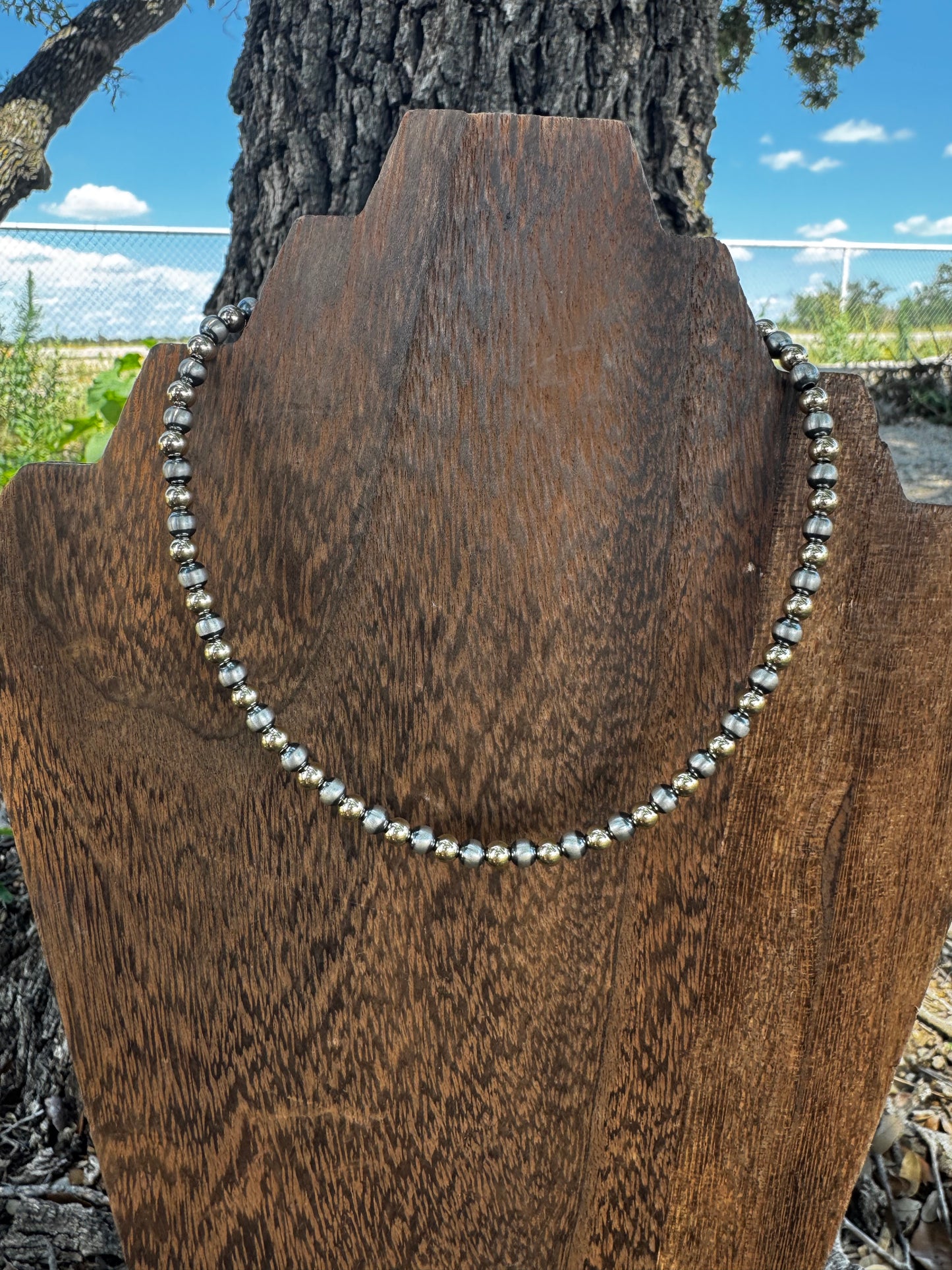 Choker - 5mm Sterling Silver and Gold Filled Beads