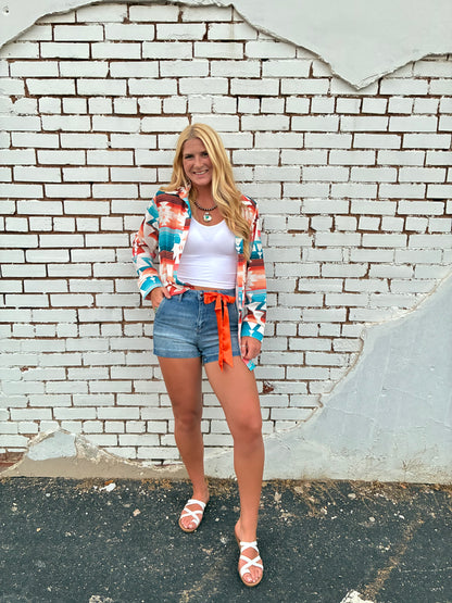 Aztec Button Up