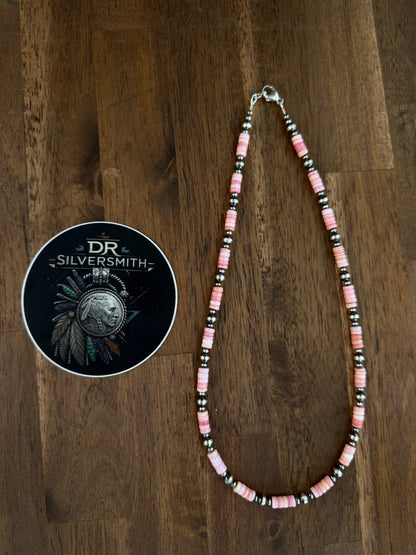 Necklace - 18” - 3/5mm & Pink Conch