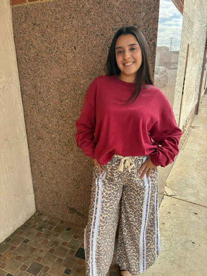 Tulip Leopard with Lace Pants