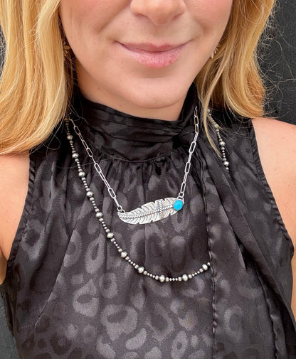 Feather Cross Necklace