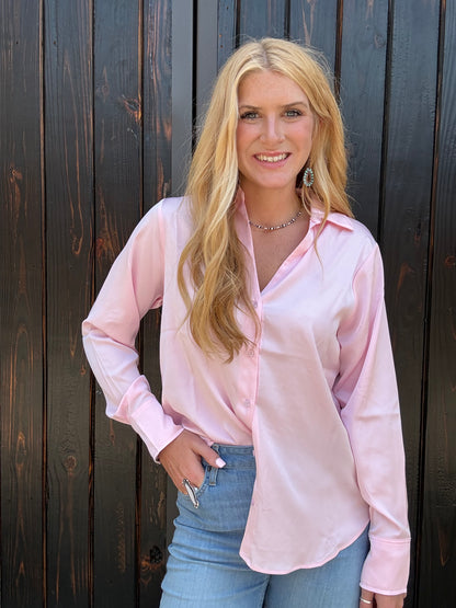 Silky Pink Blouse