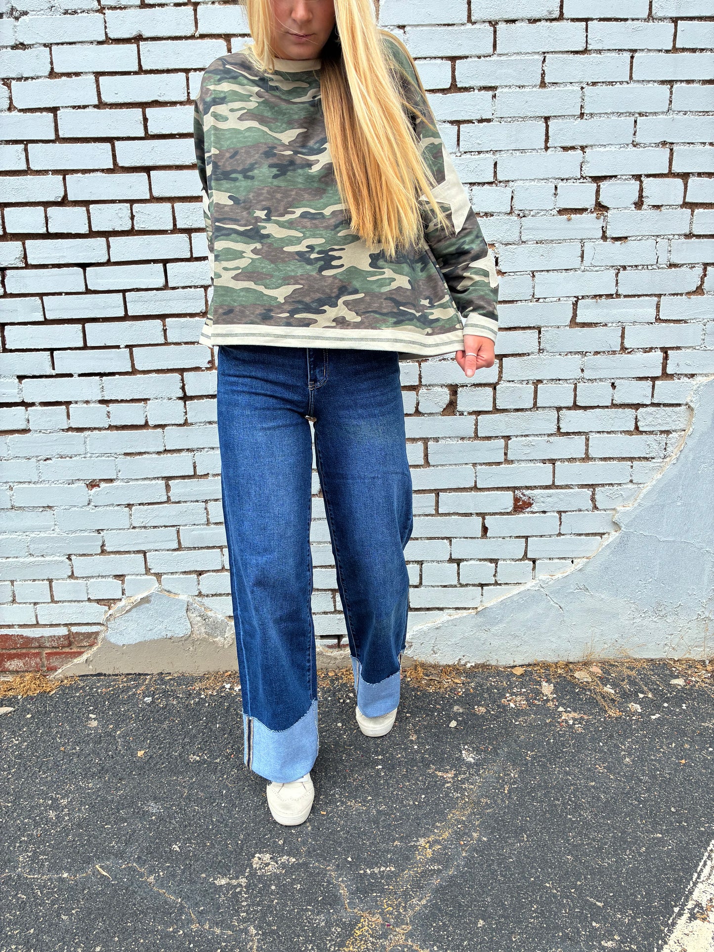 Touched Dawn Camo Top